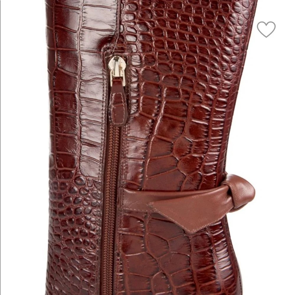 Square Clarita Croc-Embossed Leather Boots Women’s Sizes EU: 36 US: 6 MSRP: $795